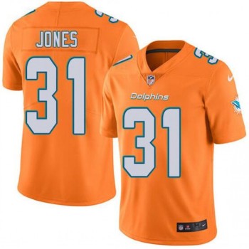 Men's Miami Dolphins #31 Byron Jones Orange Vapor Untouchable Limited Stitched Jersey Men's Miami Dolphins #31 Byron Jones Orange Vapor Untouchable Limited Stitched Jersey