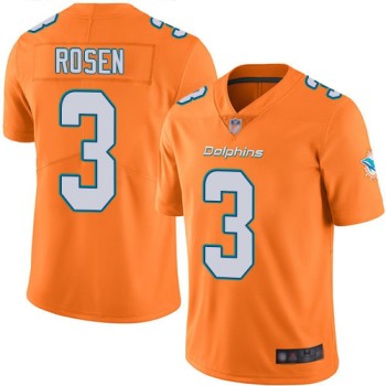 Men's Miami Dolphins #3 Josh Rosen Orange Vapor Untouchable NFL Limited Stitched Jersey Men's Miami Dolphins #3 Josh Rosen Orange Vapor Untouchable NFL Limited Stitched Jersey