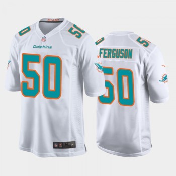 Men's Miami Dolphins #50 Blake Ferguson White Stitched Jersey Men's Miami Dolphins #50 Blake Ferguson White Stitched Jersey