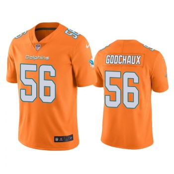 Men's Miami Dolphins #56 Davon Godchaux Orange Vapor Limited Stitched Jersey Men's Miami Dolphins #56 Davon Godchaux Orange Vapor Limited Stitched Jersey