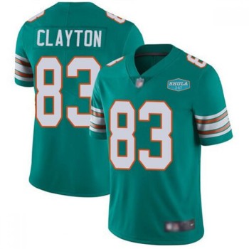 Men's Miami Dolphins #83 Mark Clayton Aqua With 347 Shula Patch 2020 Vapor Untouchable Limited Stitched NFL Jersey Men's Miami Dolphins #83 Mark Clayton Aqua With 347 Shula Patch 2020 Vapor Untouchable Limited Stitched NFL Jersey