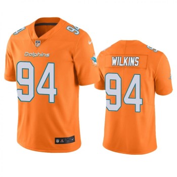 Men's Miami Dolphins #94 Christian Wilkins Orange Color Rush Limited Stitched NFL Jersey Men's Miami Dolphins #94 Christian Wilkins Orange Color Rush Limited Stitched NFL Jersey