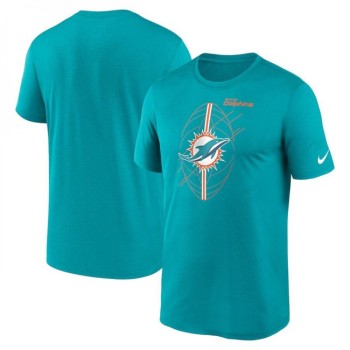 Men's Miami Dolphins Aqua Legend Icon Performance T-Shirt Men's Miami Dolphins Aqua Legend Icon Performance T-Shirt