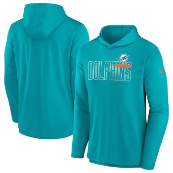 Men's Miami Dolphins Aqua Lightweight Performance Hoodie Men's Miami Dolphins Aqua Lightweight Performance Hoodie