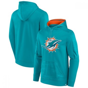 Men's Miami Dolphins Aqua On The Ball Pullover Hoodie Men's Miami Dolphins Aqua On The Ball Pullover Hoodie