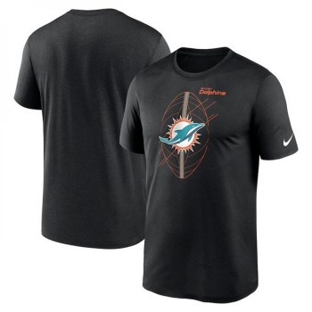 Men's Miami Dolphins Black Legend Icon Performance T-Shirt Men's Miami Dolphins Black Legend Icon Performance T-Shirt