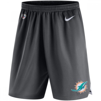Men's Miami Dolphins Charcoal Knit Performance Shorts Men's Miami Dolphins Charcoal Knit Performance Shorts