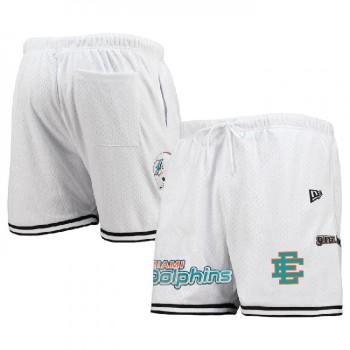 Men's Miami Dolphins Pro White/Aqua Shorts 001 Men's Miami Dolphins Pro White/Aqua Shorts 001