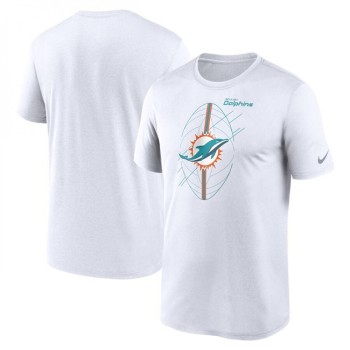 Men's Miami Dolphins White Legend Icon Performance T-Shirt Men's Miami Dolphins White Legend Icon Performance T-Shirt