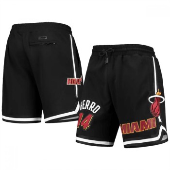 Men's Miami Heat #14 Tyler Herro Black Shorts Men's Miami Heat #14 Tyler Herro Black Shorts