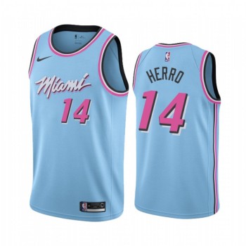 Men's Miami Heat #14 Tyler Herro Blue 2019 City Edition Stitched NBA Jersey