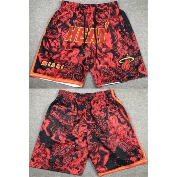 Men's Miami Heat 2022/23 Red/Black Shorts (Run Small) Men's Miami Heat 2022/23 Red/Black Shorts (Run Small)