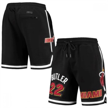 Men's Miami Heat #22 Jimmy Butler Black Shorts Men's Miami Heat #22 Jimmy Butler Black Shorts