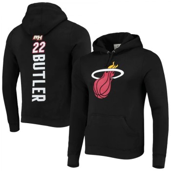 Men's Miami Heat #22 Jimmy Butler Black Team Playmaker Name & Number Pullover Hoodie Men's Miami Heat #22 Jimmy Butler Black Team Playmaker Name & Number Pullover Hoodie