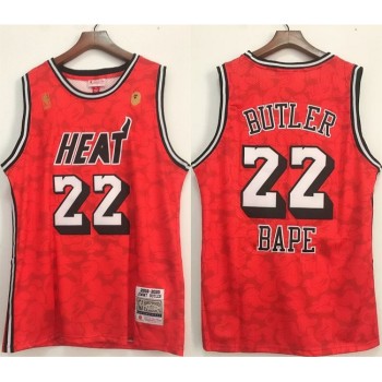 Men's Miami Heat #22 Jimmy Butler Red Stitched Jersey