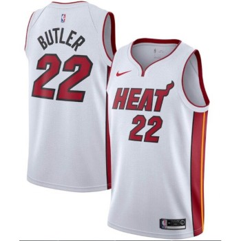 Men's Miami Heat #22 Jimmy Butler White Association Edition Swingman Stitched Jersey Men's Miami Heat #22 Jimmy Butler White Association Edition Swingman Stitched Jersey