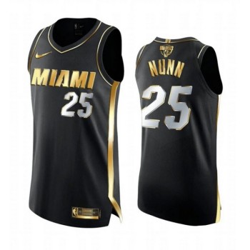 Men's Miami Heat #25 Kendrick Nunn Black 2020 Finals Golden Limited Edition NBA Jersey Men's Miami Heat #25 Kendrick Nunn Black 2020 Finals Golden Limited Edition NBA Jersey