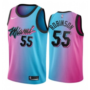 Men's Miami Heat #55 Duncan Robinson 2020-21 Blue/Pink City Edition Stitched Jersey Men's Miami Heat #55 Duncan Robinson 2020-21 Blue/Pink City Edition Stitched Jersey