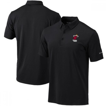 Men's Miami Heat Antigua Black Legacy Pique Polo Men's Miami Heat Antigua Black Legacy Pique Polo