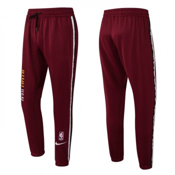 Men's Miami Heat Burgundy Performance Showtime Basketball Pants Men's Miami Heat Burgundy Performance Showtime Basketball Pants