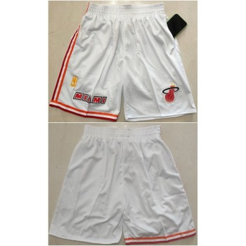 Men's Miami Heat White Shorts (Run Small) Men's Miami Heat White Shorts (Run Small)