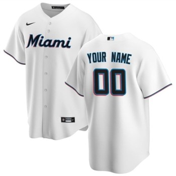 Youth Miami Marlins White Stitched Baseball Custom Jersey Youth Miami Marlins White Stitched Baseball Custom Jersey