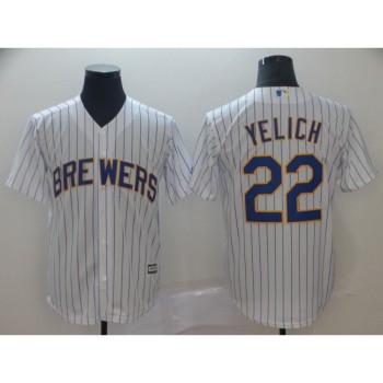 Men's Milwaukee Brewers #22 Christian Yelich 