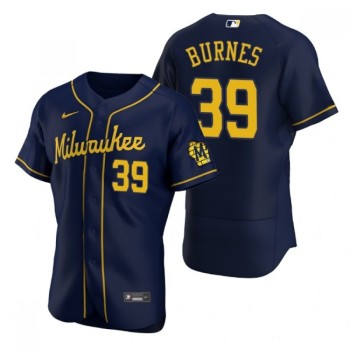 Men's Milwaukee Brewers #39 Corbin Burnes Navy Flex Base Stitched MLB Jersey Men's Milwaukee Brewers #39 Corbin Burnes Navy Flex Base Stitched MLB Jersey