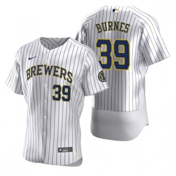 Men's Milwaukee Brewers #39 Corbin Burnes White Flex Base Stitched MLB Jersey Men's Milwaukee Brewers #39 Corbin Burnes White Flex Base Stitched MLB Jersey