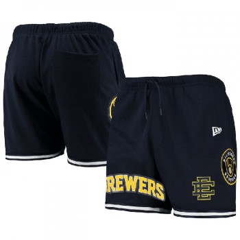 Men's Milwaukee Brewers Navy Mesh Shorts Men's Milwaukee Brewers Navy Mesh Shorts