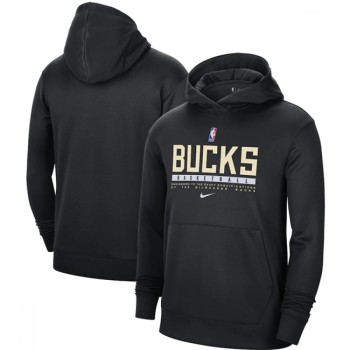 Men's Milwaukee Bucks 2021 Black Pullover Hoodie Men's Milwaukee Bucks 2021 Black Pullover Hoodie