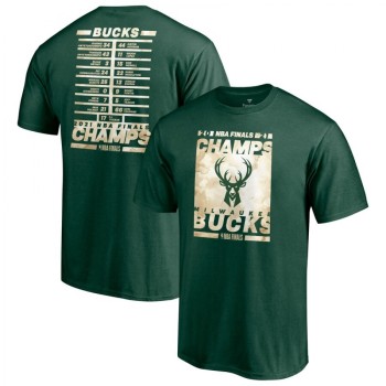 Men's Milwaukee Bucks 2021 Green Finals Champions T-Shirt Men's Milwaukee Bucks 2021 Green Finals Champions T-Shirt