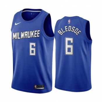 Men's Milwaukee Bucks #6 Eric Bledsoe Blue City Edition Stitched Jersey Men's Milwaukee Bucks #6 Eric Bledsoe Blue City Edition Stitched Jersey