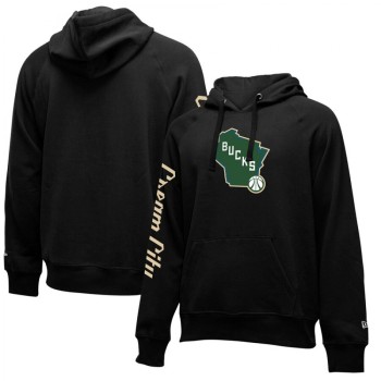 Men's Milwaukee Bucks Black City Edition Club Pullover Hoodie Men's Milwaukee Bucks Black City Edition Club Pullover Hoodie