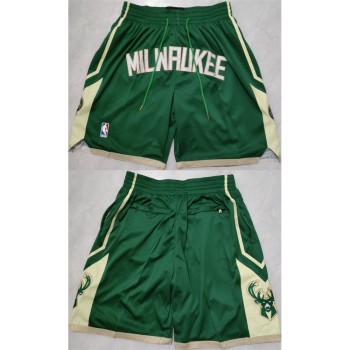 Men's Milwaukee Bucks Green Shorts (Run Small) Men's Milwaukee Bucks Green Shorts (Run Small)