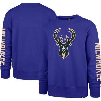Men's Milwaukee Bucks '47 Purple 2022/23 City Edition Two-Peat Headline Pullover Sweatshirt Men's Milwaukee Bucks '47 Purple 2022/23 City Edition Two-Peat Headline Pullover Sweatshirt