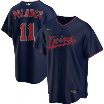 Men's Minnesota Twins #11 Jorge Polanco Navy Cool Base Stitched Jersey Men's Minnesota Twins #11 Jorge Polanco Navy Cool Base Stitched Jersey
