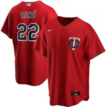 Men's Minnesota Twins #22 Miguel Sano Red Cool Base Stitched Jersey Men's Minnesota Twins #22 Miguel Sano Red Cool Base Stitched Jersey