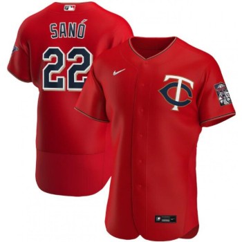 Men's Minnesota Twins #22 Miguel Sano Red Flex Base Stitched MLB Jersey Men's Minnesota Twins #22 Miguel Sano Red Flex Base Stitched MLB Jersey