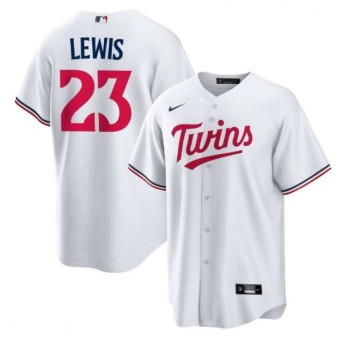 Men's Minnesota Twins #23 Royce Lewis White Cool Base Stitched Baseball Jersey Men's Minnesota Twins #23 Royce Lewis White Cool Base Stitched Baseball Jersey