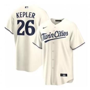 Men's Minnesota Twins #26 Max Kepler Cream Cool Base Stitched Baseball Jersey Men's Minnesota Twins #26 Max Kepler Cream Cool Base Stitched Baseball Jersey