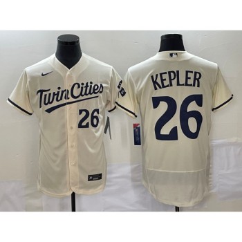 Men's Minnesota Twins #26 Max Kepler Cream Flex Base Stitched Baseball Jersey Men's Minnesota Twins #26 Max Kepler Cream Flex Base Stitched Baseball Jersey