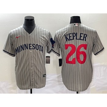 Men's Minnesota Twins #26 Max Kepler Gray Cool Base Stitched Baseball Jersey Men's Minnesota Twins #26 Max Kepler Gray Cool Base Stitched Baseball Jersey