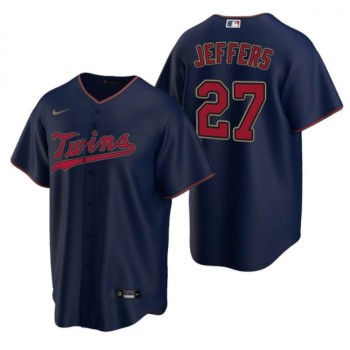Men's Minnesota Twins #27 Ryan Jeffers Navy Cool Base Stitched Jersey Men's Minnesota Twins #27 Ryan Jeffers Navy Cool Base Stitched Jersey