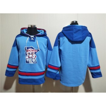 Men's Minnesota Twins Blank Blue Ageless Must-Have Lace-Up Pullover Hoodie Men's Minnesota Twins Blank Blue Ageless Must-Have Lace-Up Pullover Hoodie