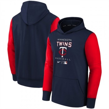 Men's Minnesota Twins Navy 2022 Therma Performance Pullover Hoodie Men's Minnesota Twins Navy 2022 Therma Performance Pullover Hoodie