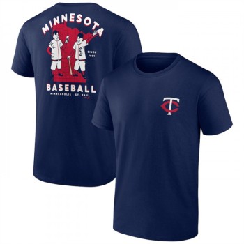 Men's Minnesota Twins Navy Iconic Bring It T-Shirt Men's Minnesota Twins Navy Iconic Bring It T-Shirt