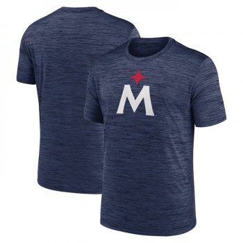 Men's Minnesota Twins Navy Team Logo Velocity Practice Performance T-Shirt Men's Minnesota Twins Navy Team Logo Velocity Practice Performance T-Shirt