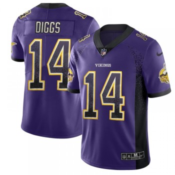 Men's Minnesota Vikings #14 Stefon Diggs Purple 2018 Drift Fashion Color Rush Limited Stitched NFL Jersey Men's Minnesota Vikings #14 Stefon Diggs Purple 2018 Drift Fashion Color Rush Limited Stitched NFL Jersey