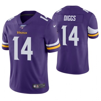 Men's Minnesota Vikings #14 Stefon Diggs Purple 2019 100th Season Vapor Untouchable Limited Stitched NFL Jersey Men's Minnesota Vikings #14 Stefon Diggs Purple 2019 100th Season Vapor Untouchable Limited Stitched NFL Jersey